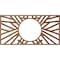 Ekena Millwork Hoover Wood Fretwork Pierced Ceiling Medallion, Walnut, 22"W x 11"H x 8 1/8"ID x 3/8"T CMWP22X11X0375HOWA - alternate 5